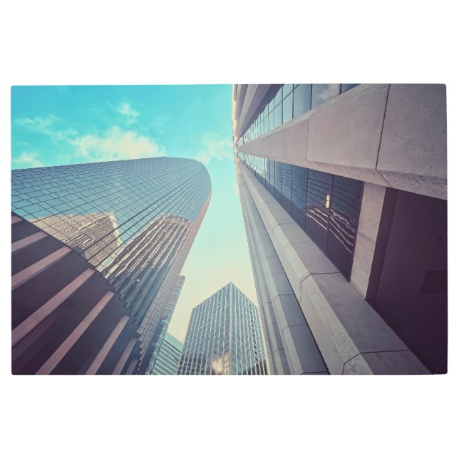 サンフランシスコのスカイライン メタルプリント (正面)