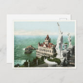 サンフランシスコのスートロ・ヒーツから見たクリフハウス、カリフォルニア州 ポストカード (正面/裏面)