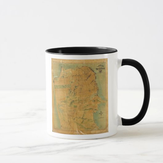 サンフランシスコのチェヴァリエ地図 マグカップ (右)