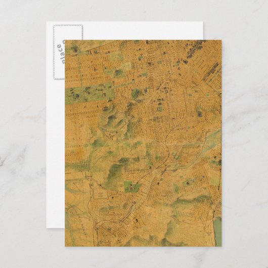 サンフランシスコのチバリエの地図 ポストカード (正面/裏面)