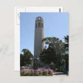 サンフランシスコのテレグラフヒルコットタワー ポストカード (正面/裏面)