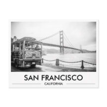 サンフランシスコのトロリーとゴールデンゲートブリッジ