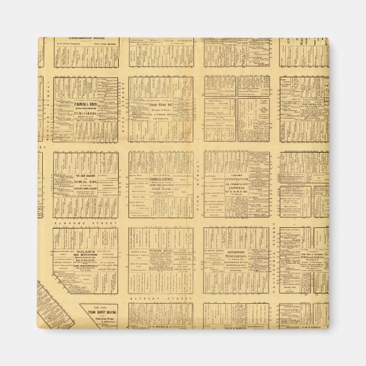 サンフランシスコのビジネス地図 マグネット (正面)