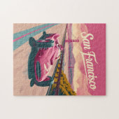 サンフランシスコのビンテージレーシングカー ジグソーパズル (横)