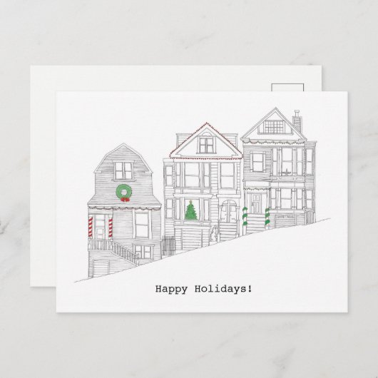 サンフランシスコのホリデーシーズンをお楽しみください シーズンポストカード (正面/裏面)