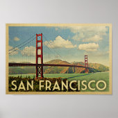 サンフランシスコのポスターゴールデンゲートヴィンテージトラベル ポスター (正面)