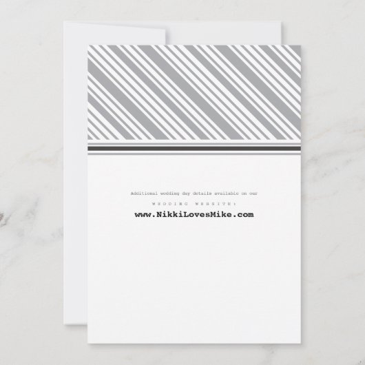 サンフランシスコのモノグラムの結婚式招待状 招待状 (裏面)