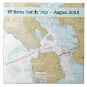 サンフランシスコのヨットチャートカスタムタイル タイル (正面)