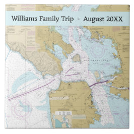 サンフランシスコのヨットチャートカスタムタイル タイル