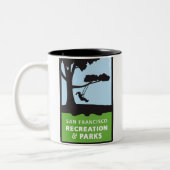 サンフランシスコのレクリエーションおよび公園のコーヒー・マグ ツートーンマグカップ (左)
