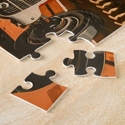 サンフランシスコのヴィンテージレーシングカー ジグソーパズル (側面)