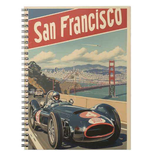 サンフランシスコのヴィンテージレーシングカー ノートブック (正面)