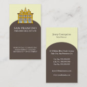 サンフランシスコの不動産の名刺のテンプレート 名刺 (正面/裏面)