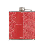 サンフランシスコの写実的な地図 フラスク (裏面)