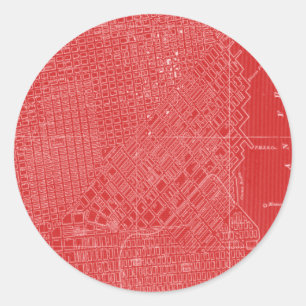 サンフランシスコの写実的な地図 ラウンドシール