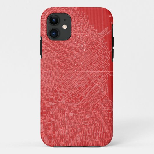 サンフランシスコの写実的な地図 Case-Mate iPhoneケース (裏面)