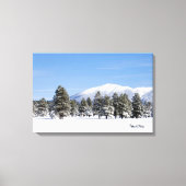 サンフランシスコの写真は雪のアリゾナのピーク キャンバスプリント (正面)