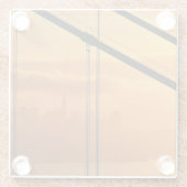 サンフランシスコの前のゴールデンゲートブリッジ ガラスコースター (裏面)