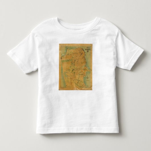 サンフランシスコの勲爵士の地図 トドラーTシャツ (正面)