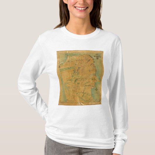 サンフランシスコの勲爵士の地図 Tシャツ (正面)
