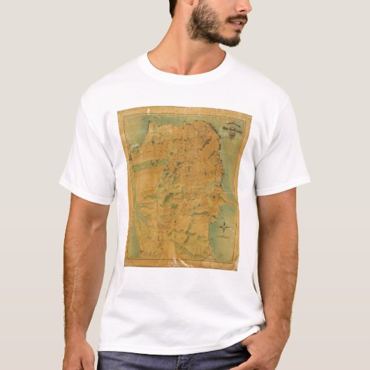 サンフランシスコの勲爵士の地図 Tシャツ (正面)