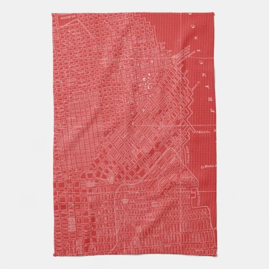 サンフランシスコの図 キッチンタオル (縦)