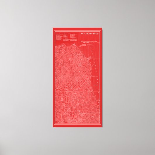 サンフランシスコの図 キャンバスプリント (正面)