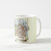 サンフランシスコの地図マグカップ コーヒーマグカップ (正面右)