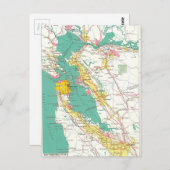 サンフランシスコの地図 ポストカード (正面/裏面)