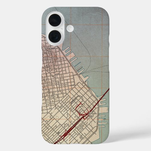 サンフランシスコの地形図 Case-Mate iPhoneケース (裏面)