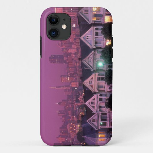 サンフランシスコの夕暮れの列の家 Case-Mate iPhoneケース (裏面)