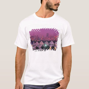 サンフランシスコの夕暮れの列の家 Tシャツ