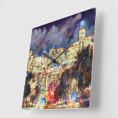 サンフランシスコの嵐 スクエア壁時計 (傾斜)