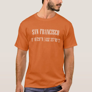サンフランシスコの座標ギフト Tシャツ