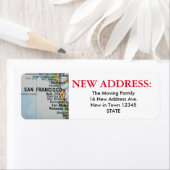 サンフランシスコの新しい住所ラベル ラベル (インサイチュ)