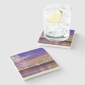 サンフランシスコの新年の花火 ストーンコースター (横)