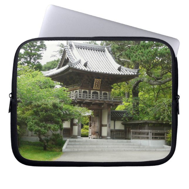 サンフランシスコの日本庭園 ラップトップスリーブ (正面)