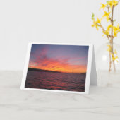 サンフランシスコの日没 カード (黄色い花)