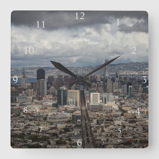サンフランシスコの時間 スクエア壁時計 (正面)
