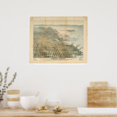 サンフランシスコの東側面図(カリフォルニア州) (1529A) ポスター (キッチン)