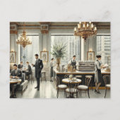 サンフランシスコの洗練されたカフェ ポストカード (正面)