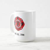 サンフランシスコの消防署の支部798のマグ コーヒーマグカップ (正面左)
