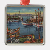 サンフランシスコの漁師のカリフォルニアの漁船隊 メタルオーナメント (正面)