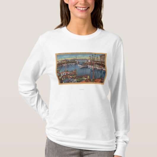サンフランシスコの漁師のカリフォルニアの漁船隊 Tシャツ (正面)