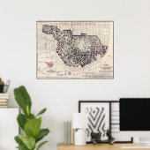 サンフランシスコの火災地図 – 1908 （プネットブラザーズ） BigMap ポスター (ホームオフィス)