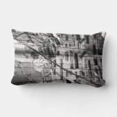 サンフランシスコの白黒落書き ランバークッション (裏面)