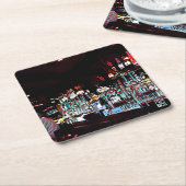 サンフランシスコの真ちゅう製のヘッドペーパーコースター スクエアペーパーコースター (アングル)