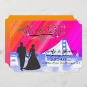 サンフランシスコの眺めの日付カードを救って下さい セーブザデート (正面/裏面)