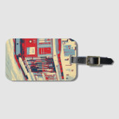 サンフランシスコの紫系統 ラゲッジタグ (正面横)