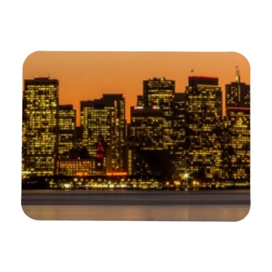 サンフランシスコの美しい夕日 マグネット (横)